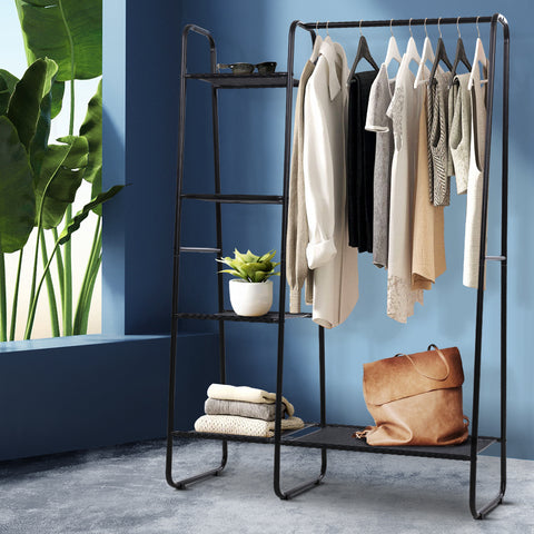 Artiss Metal Clothes Rack 101cm x 39.5cm x 151cm - Sturdy, Space-Saving Design - SuperSaverAU - view 1