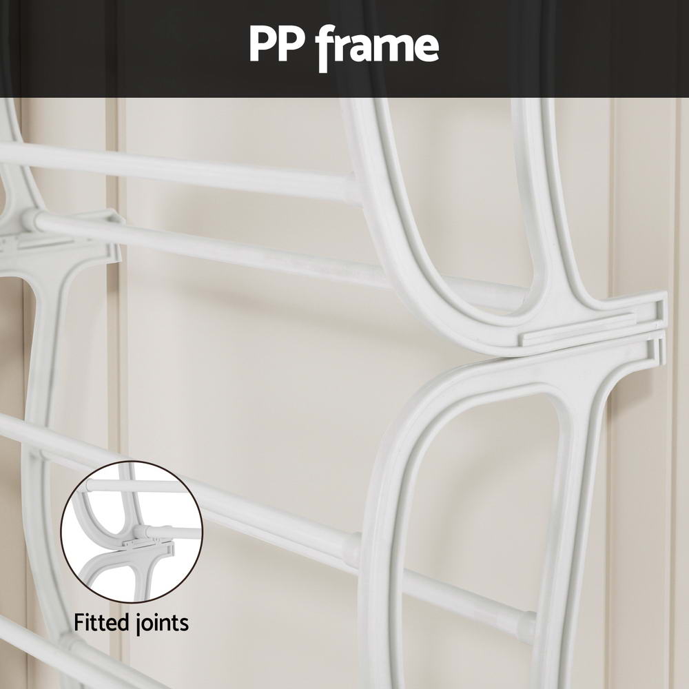 Artiss Shoe Rack 12-Tier Hanging Over Door Organiser for 24 Pairs, White - SuperSaverAU - view 6
