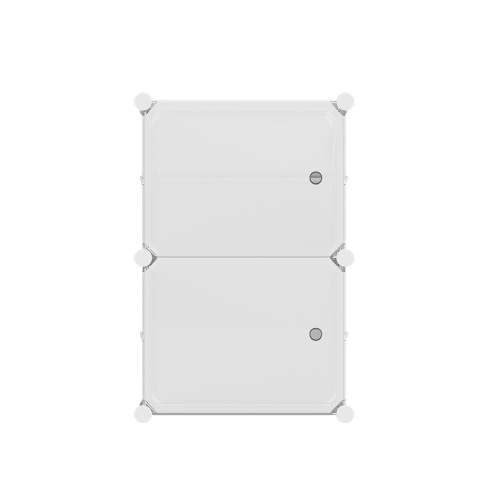 Artiss Shoe Cabinet 2 Cube Storage, Eco-Friendly, Water-Resistant, 40x30x62cm - SuperSaverAU - view 5