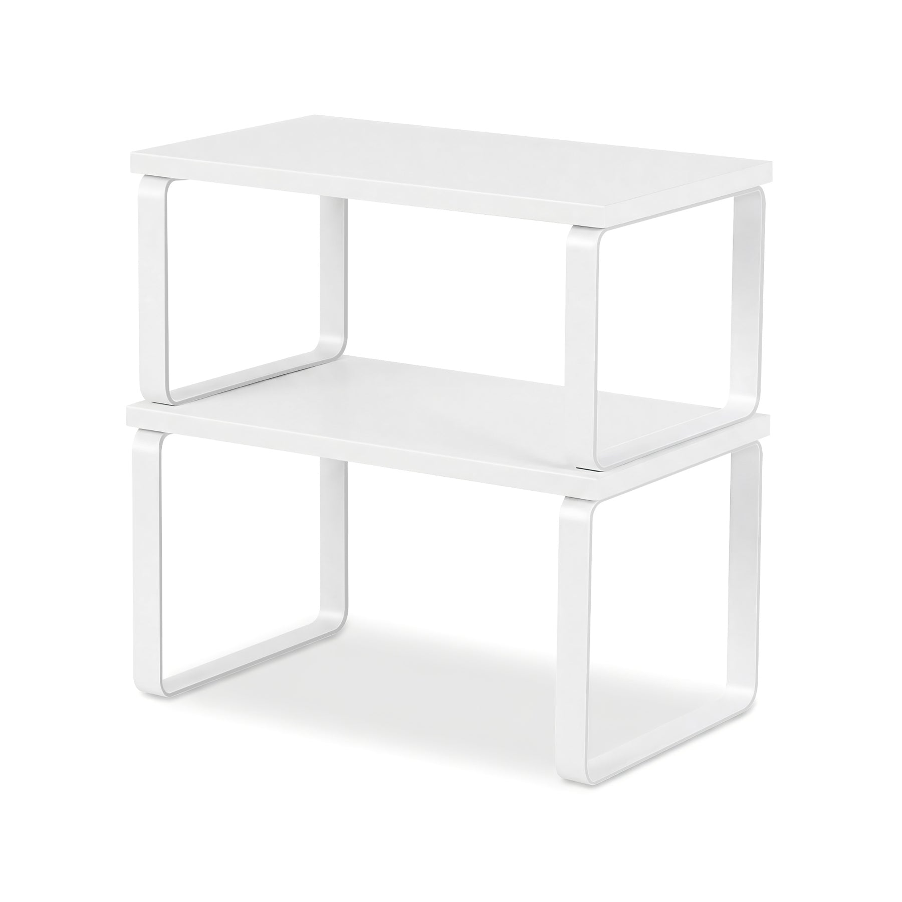 Cefito Kitchen Storage Shelf Organiser Set – White 2 Pack