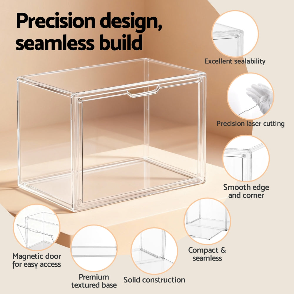 Artiss Clear Acrylic Display Case 36x22x27cm Dustproof Protection Box - SuperSaverAU - view 5