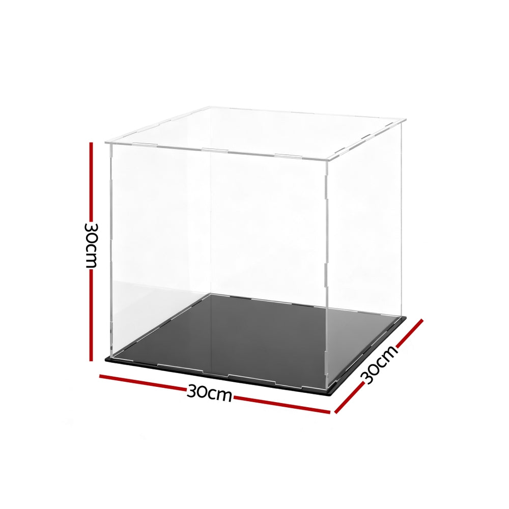 Artiss Clear Acrylic Display Case 30x30x30cm Dustproof Protection Box - SuperSaverAU - view 3