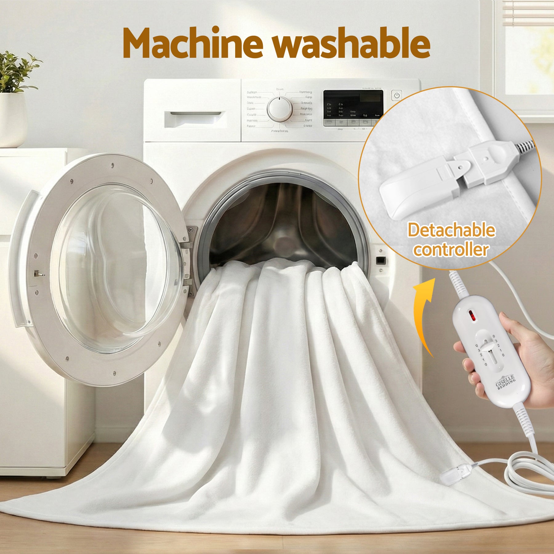 Giselle Bedding Fully Fitted Electric Blanket – King Single, 3 Heat Settings