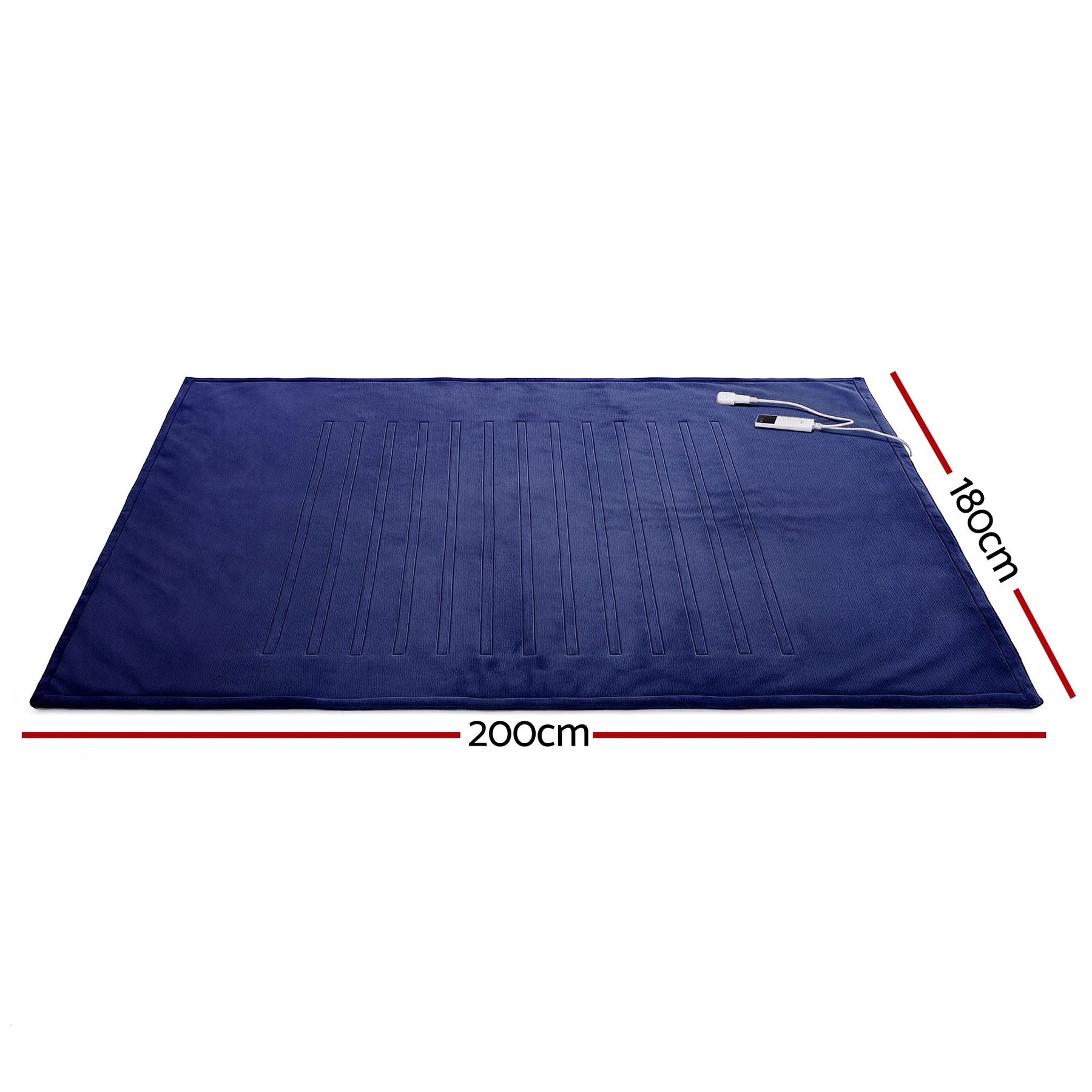Giselle Bedding Electric Throw Rug – Navy Blue 200 x 180cm, 9 Heat Settings