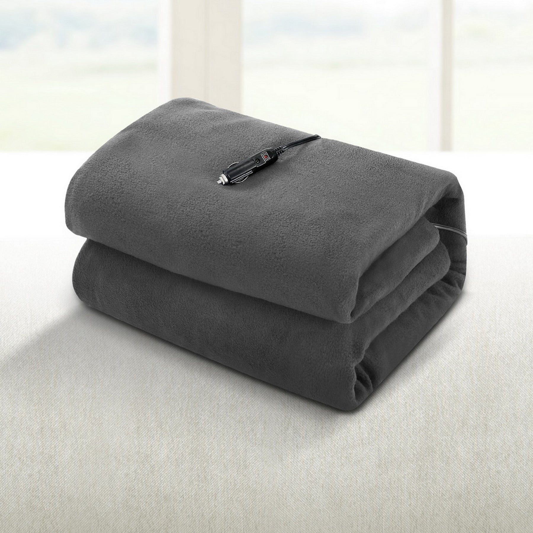 Giselle Bedding Electric Heated Car Blanket - Grey