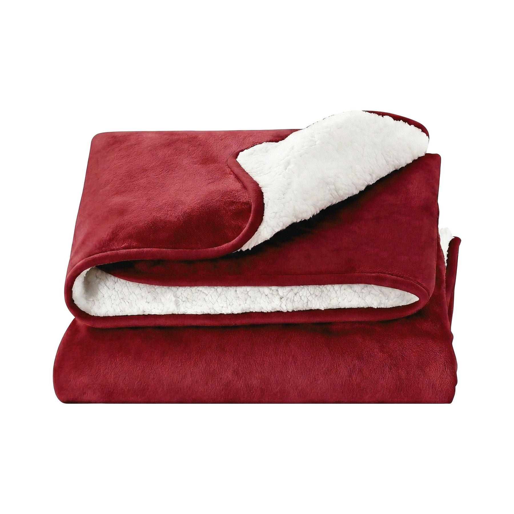 Giselle Bedding Electric Throw Rug – Burgundy 160 x 130cm, 9 Heat Settings