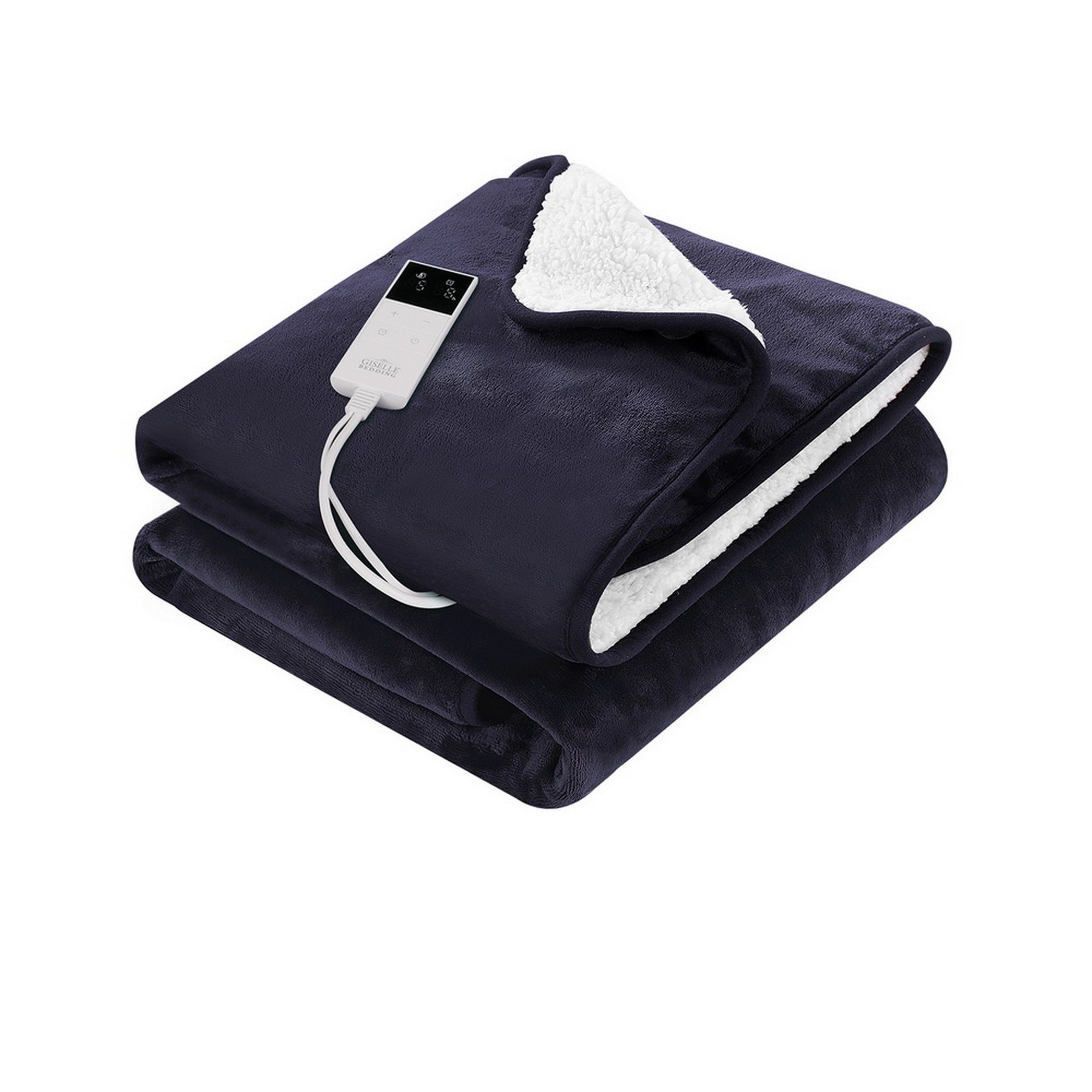 Giselle Bedding Electric Throw Rug with 9 Heat Settings - Charcoal