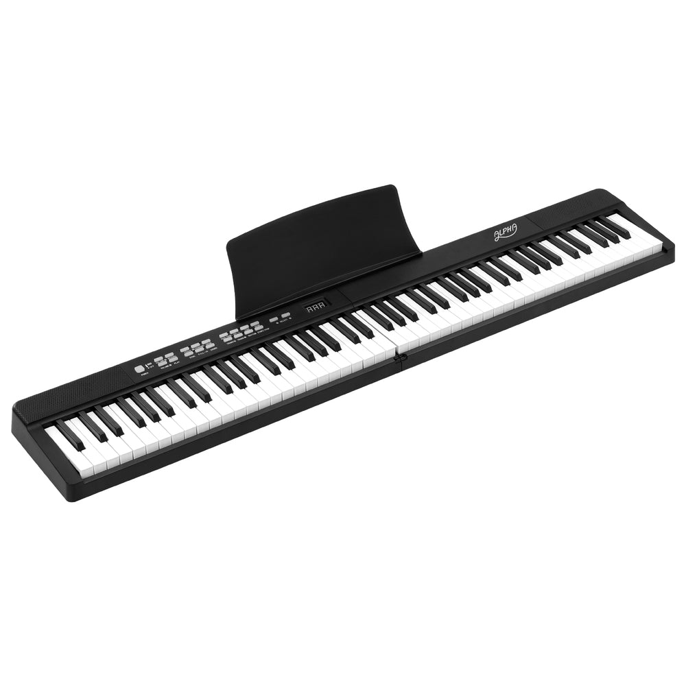 Alpha 88-Key Foldable Electronic Piano Keyboard with Carry Bag