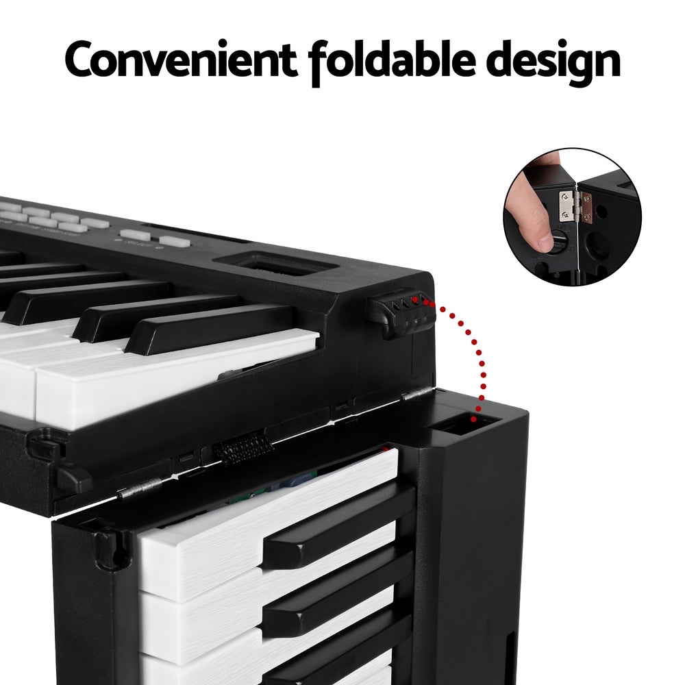 Alpha 88-Key Foldable Electronic Piano Keyboard with Carry Bag