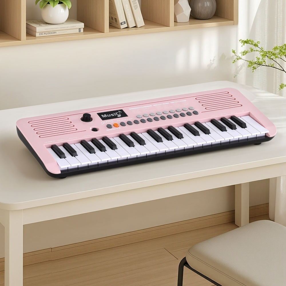 Alpha 37-Key Pink Digital Piano Keyboard for Kids with 3-Step Lesson Mode - SuperSaverAU - view 7