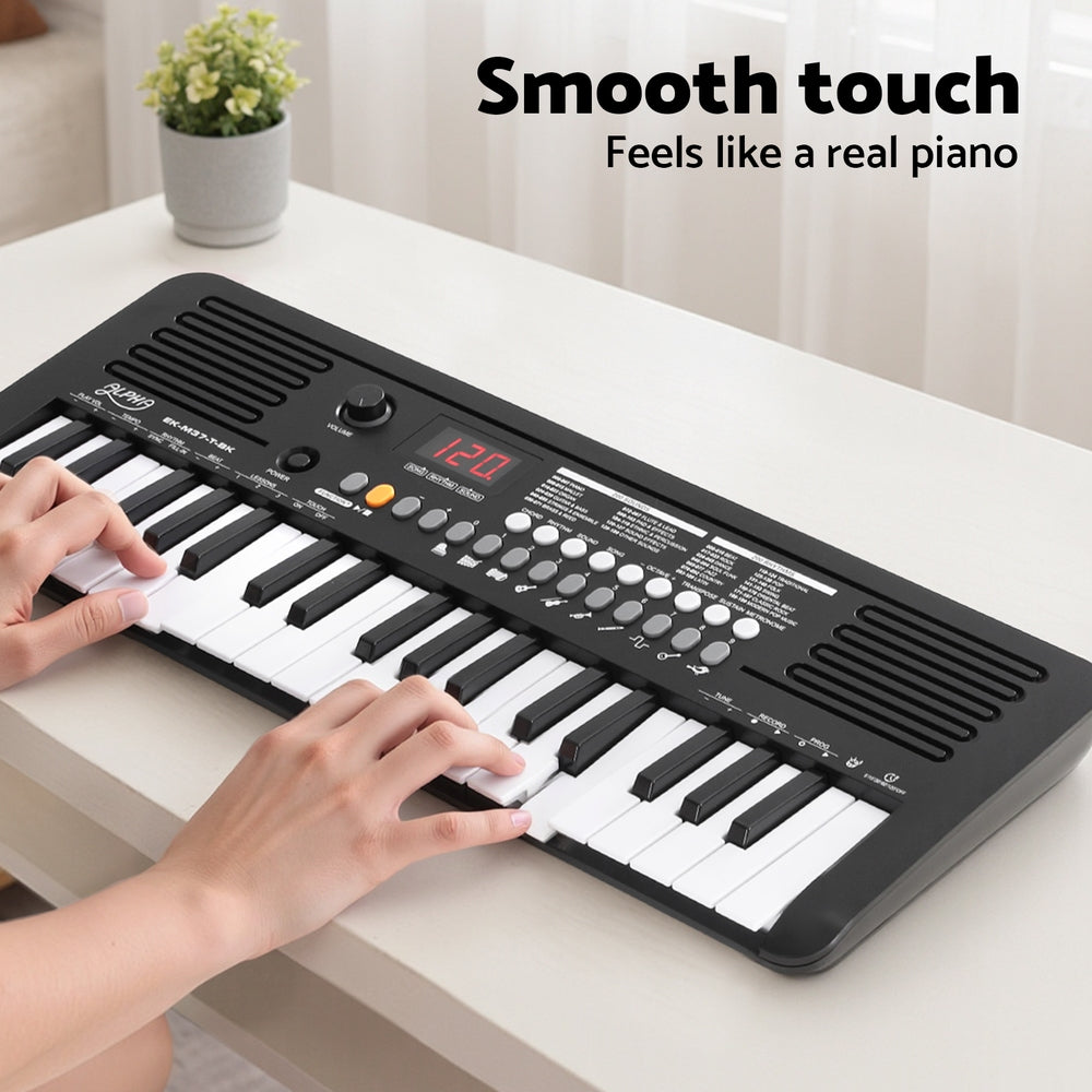 Alpha 37-Key Digital Piano Keyboard, Touch Function, 255 Tones, Black - SuperSaverAU - view 5