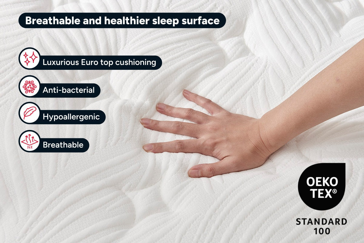 Ergolux Luxe Pocket Spring Mattress - King - SuperSaverAU - view 6