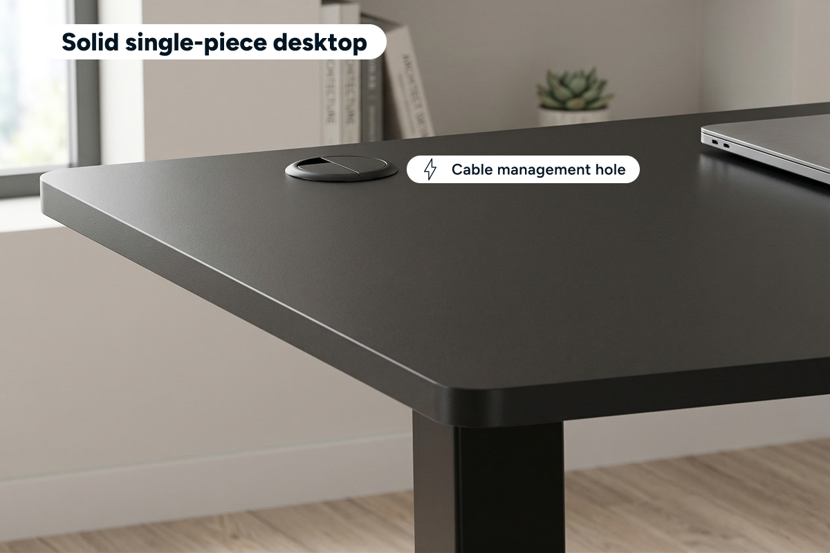 Ergolux Electric Standing Desk 90 x 60cm (Black/Black)