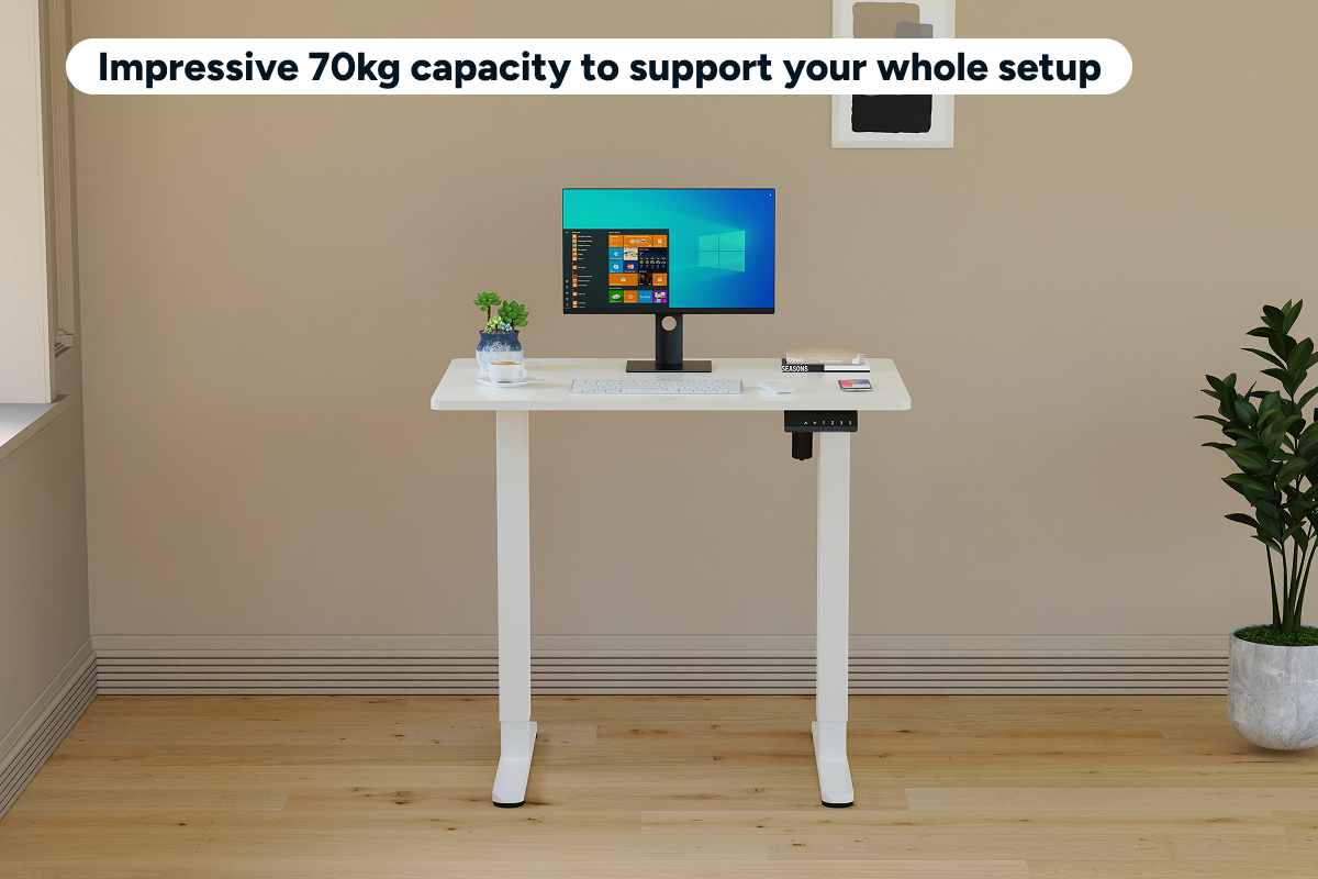 Ergolux Electric Standing Desk 90 x 60cm (White/White)