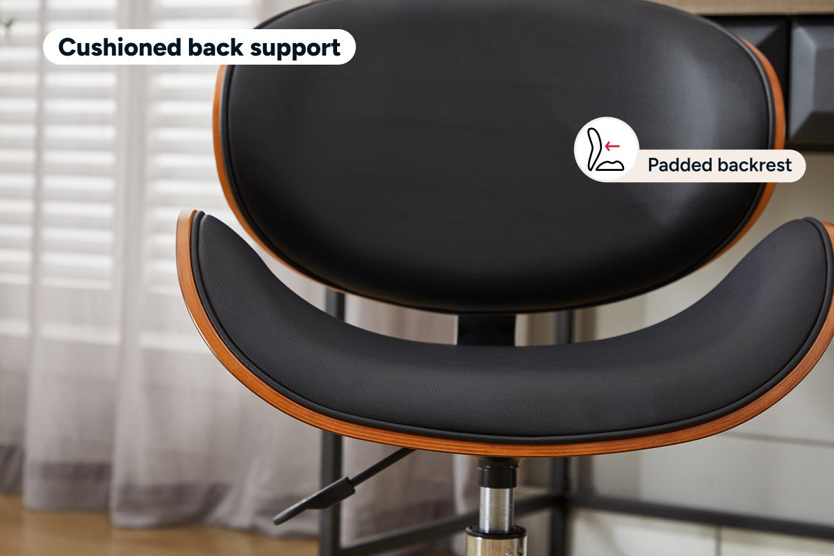 Ergolux Bentwood Office Chair (Black/Walnut)
