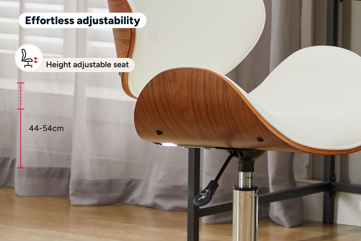 Ovela Bentwood Office Chair (White/Walnut)