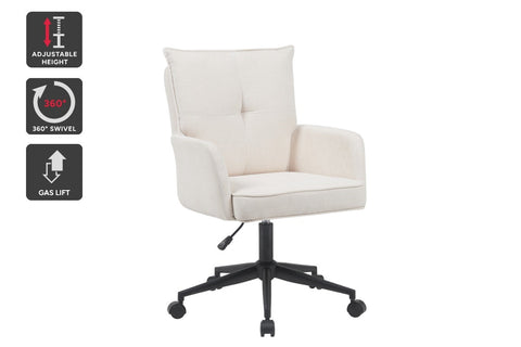 Ovela Betty Fabric Office Chair (Beige/Black)