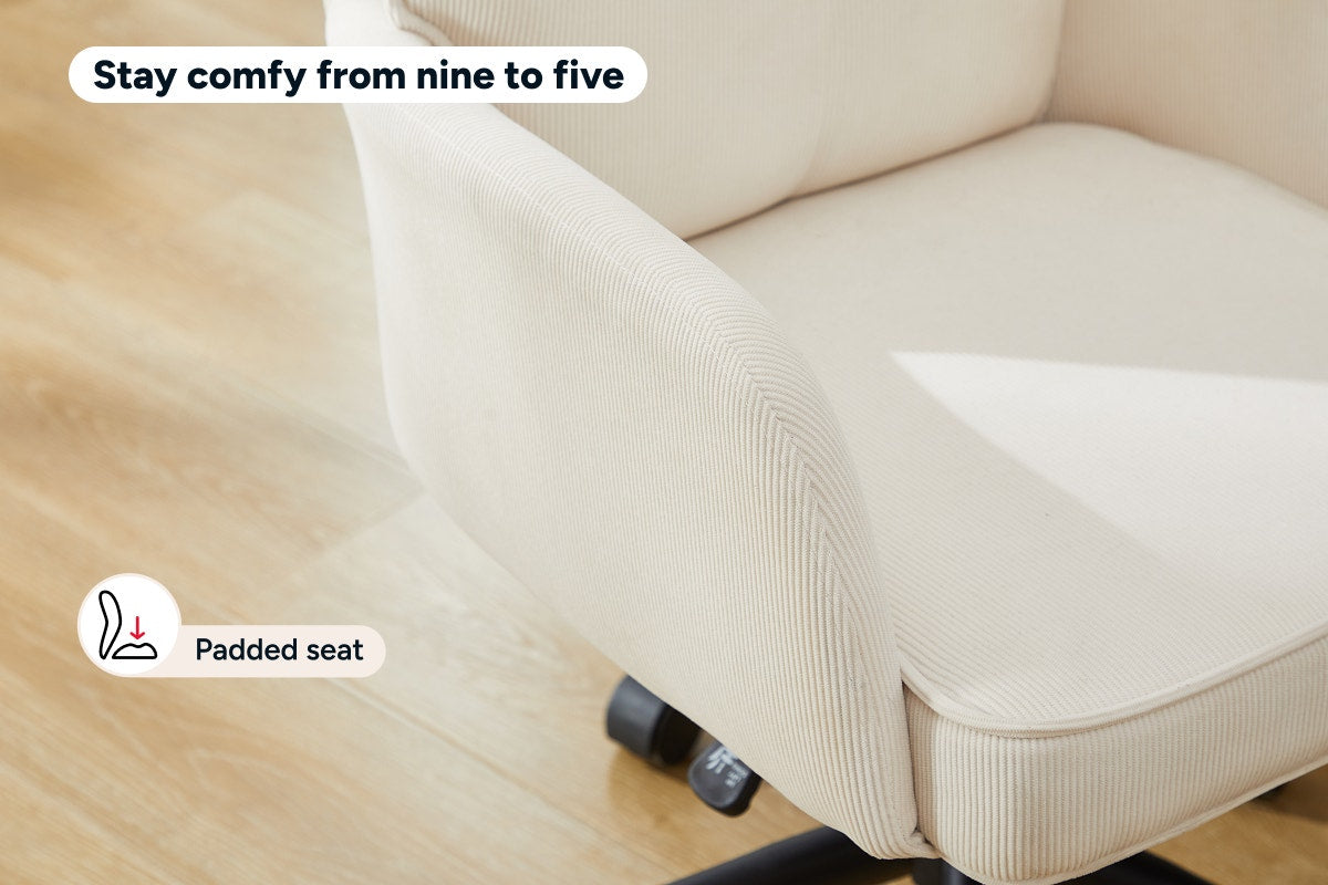 Ovela Betty Fabric Office Chair (Beige/Black)