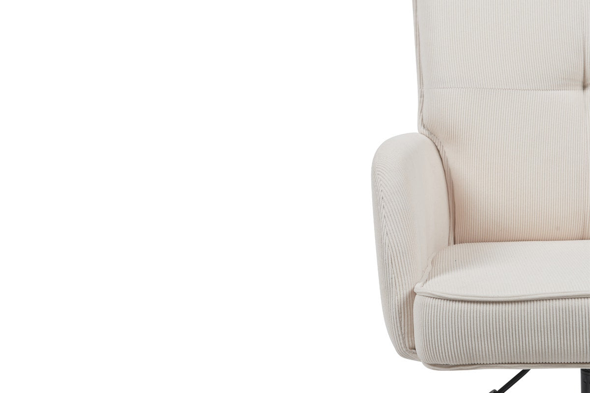Ovela Betty Fabric Office Chair (Beige/Black)