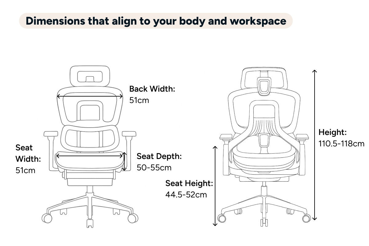 Ergolux Elite Ergonomic Mesh Office Chair with Footrest (Black)