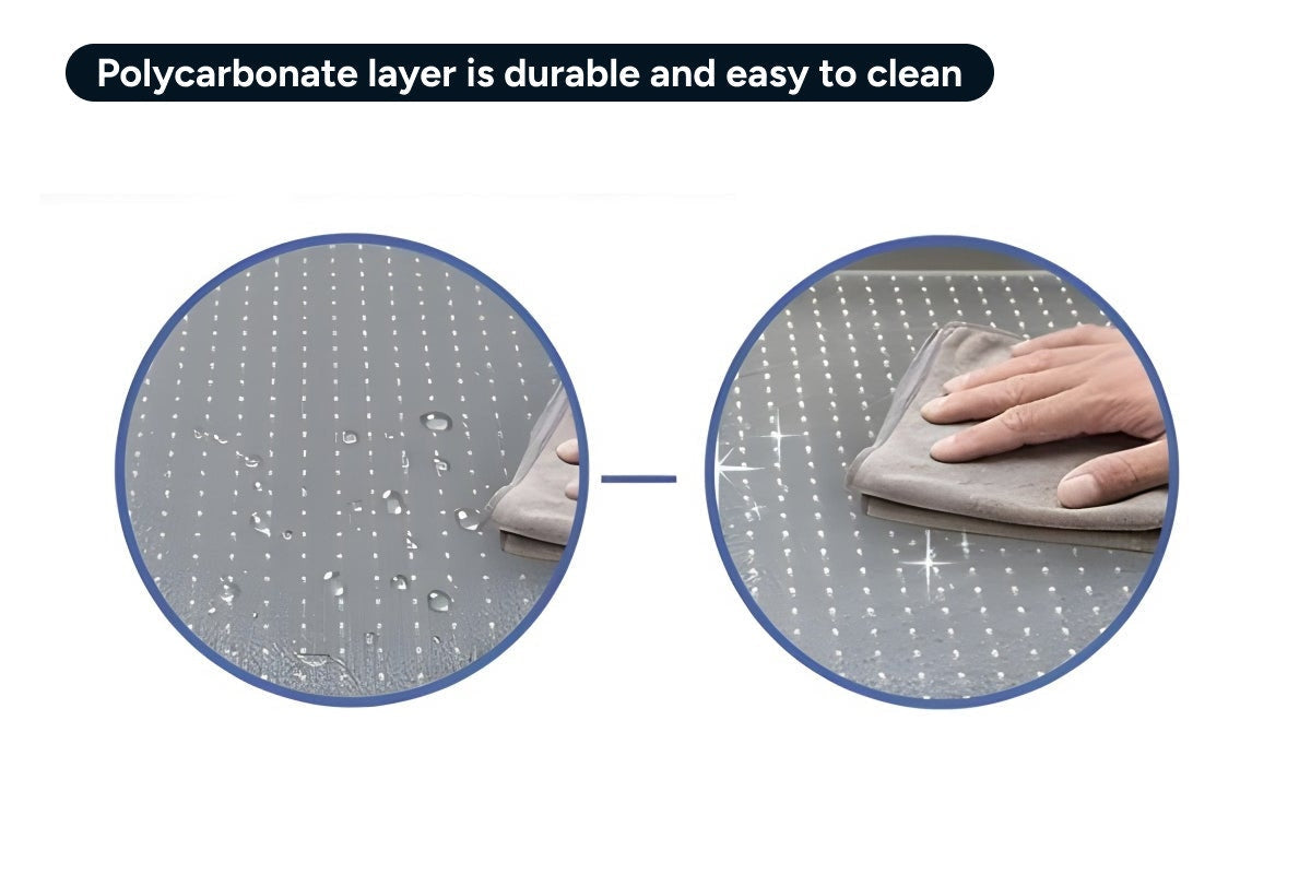 Ergolux Heavy Duty Office Chair Mat for 10mm Carpet (900 x 1200mm)