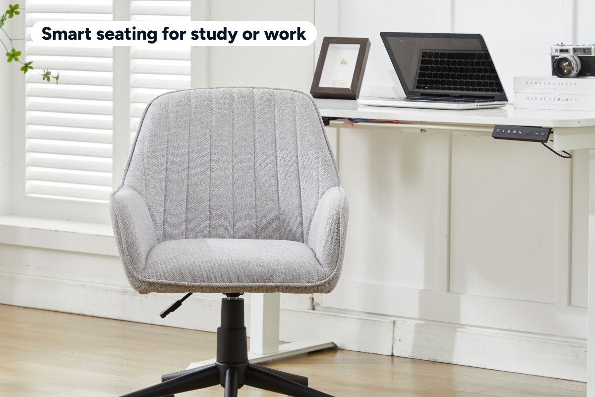 Ovela Milly Fabric Office Chair (Grey/Black)