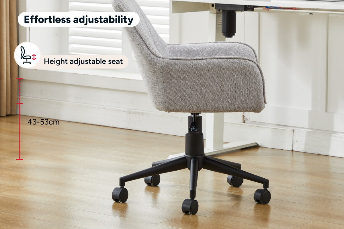 Ovela Milly Fabric Office Chair (Grey/Black)