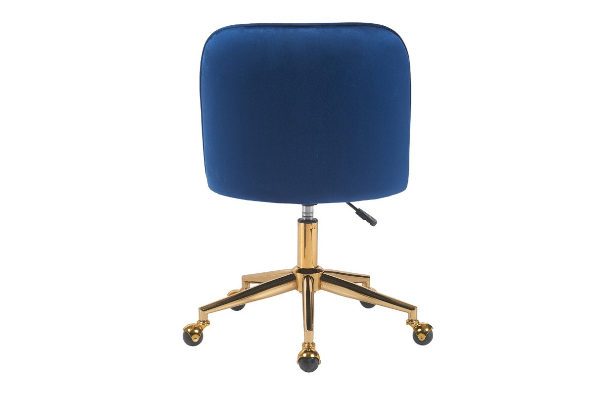 Ovela Monty Velvet Office Chair (Navy)