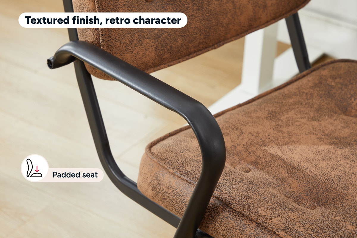 Ovela Retro Office Chair (Tan)