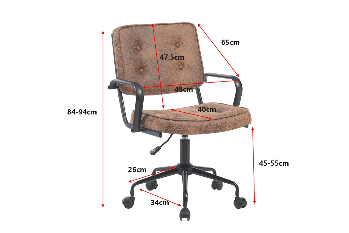 Ovela Retro Office Chair (Tan)