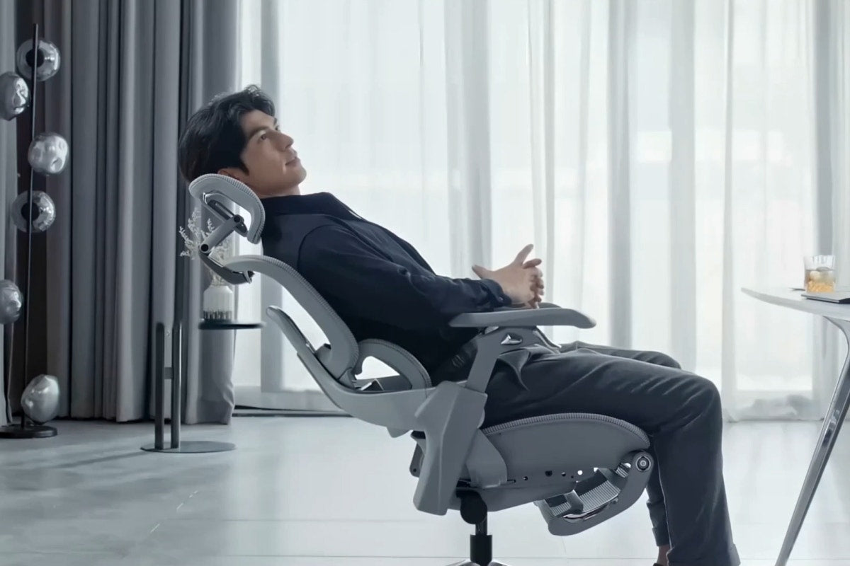 Ergolux Elite Ergonomic Mesh Office Chair with Footrest (Black)