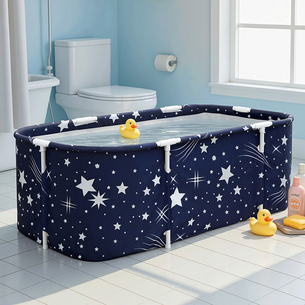 Weisshorn Foldable Bathtub 134x65cm with Inflatable Pillow and Pump - SuperSaverAU - view 7