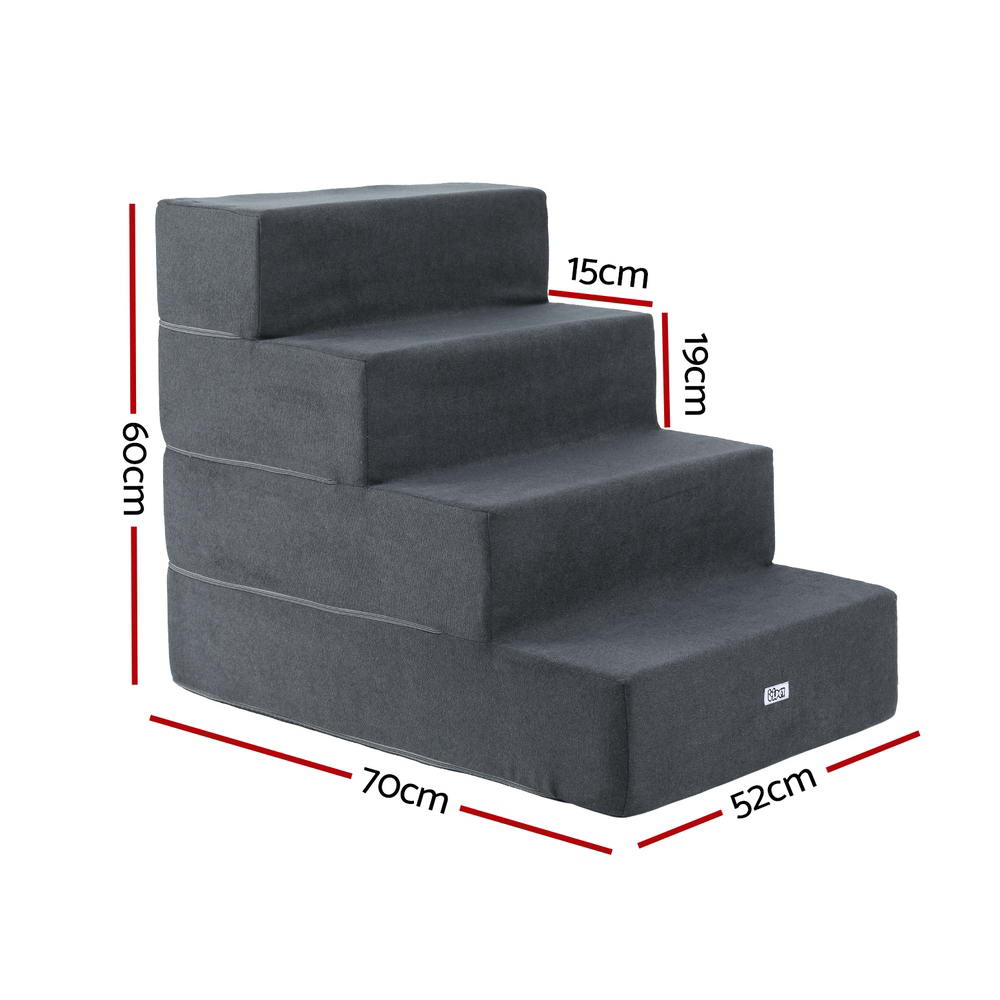 i.Pet Dog Ramp and Step 52cm x 70cm x 60cm, High-Density Foam, Non-Slip - SuperSaverAU - view 2
