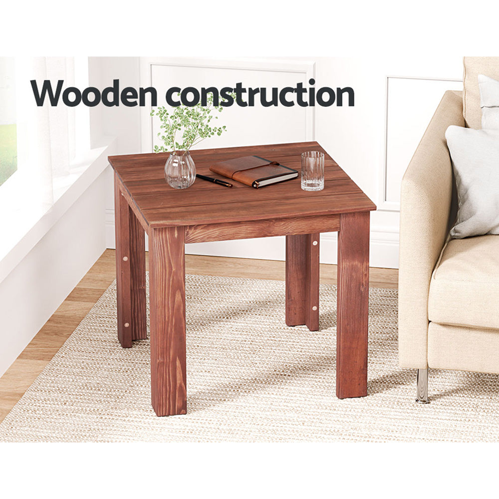 Gardeon Wooden Coffee Side Table Outdoor Furniture Brown - SuperSaverAU - view 4