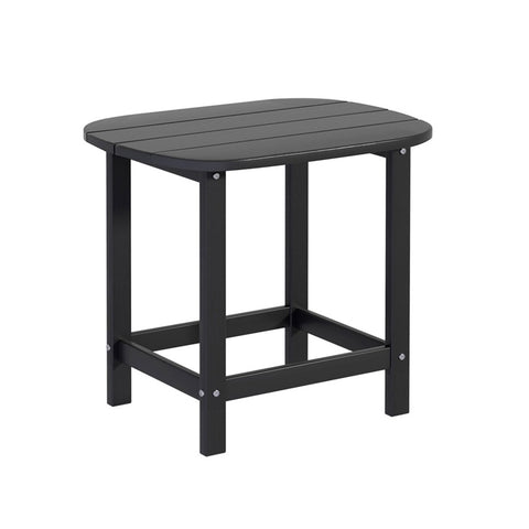 Gardeon Black HDPE Outdoor Coffee Side Table 47.5cm Patio Garden Desk 91kg Capacity