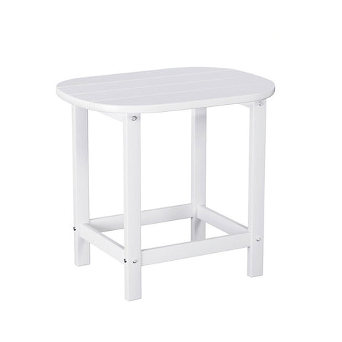 Gardeon White HDPE Outdoor Coffee Side Table 47.5cm Patio Garden Desk 91kg Capacity