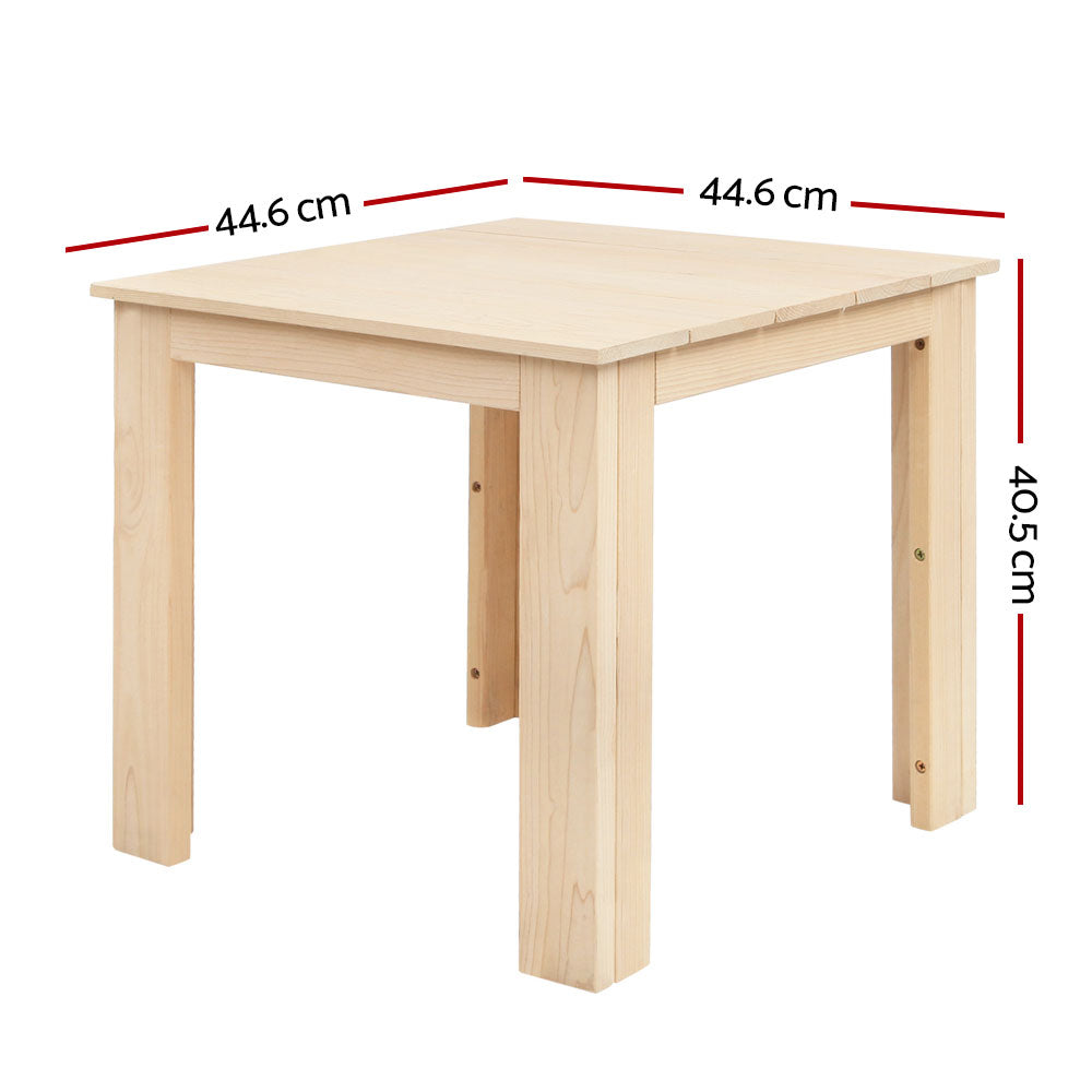Gardeon Coffee Side Table Wooden Desk Outdoor Furniture Camping Garden Natural - SuperSaverAU - view 2