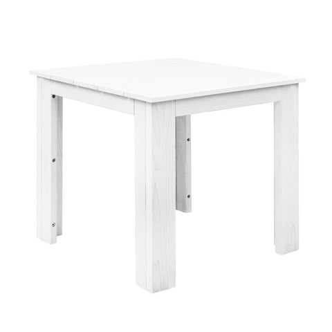 Gardeon White Outdoor Coffee Side Table Wooden Furniture - SuperSaverAU - view 1