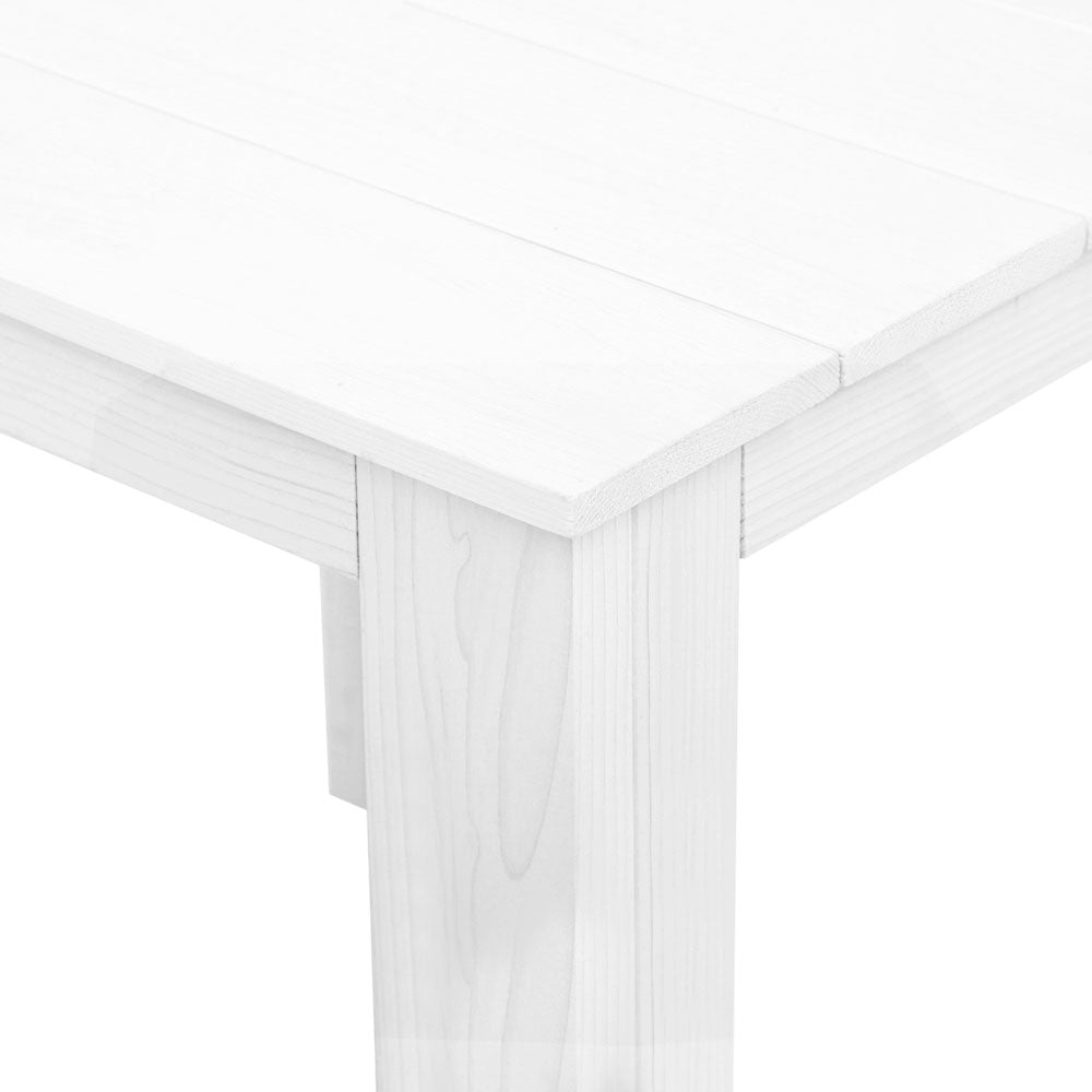 Gardeon White Outdoor Coffee Side Table Wooden Furniture - SuperSaverAU - view 4