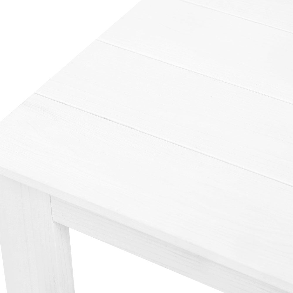 Gardeon White Outdoor Coffee Side Table Wooden Furniture - SuperSaverAU - view 5