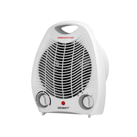 Devanti 2000W Electric Fan Heater - White