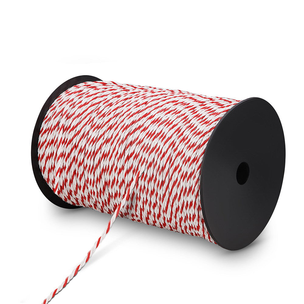 Giantz Electric Fence Poly Rope with Stainless Steel Strands - 500m
