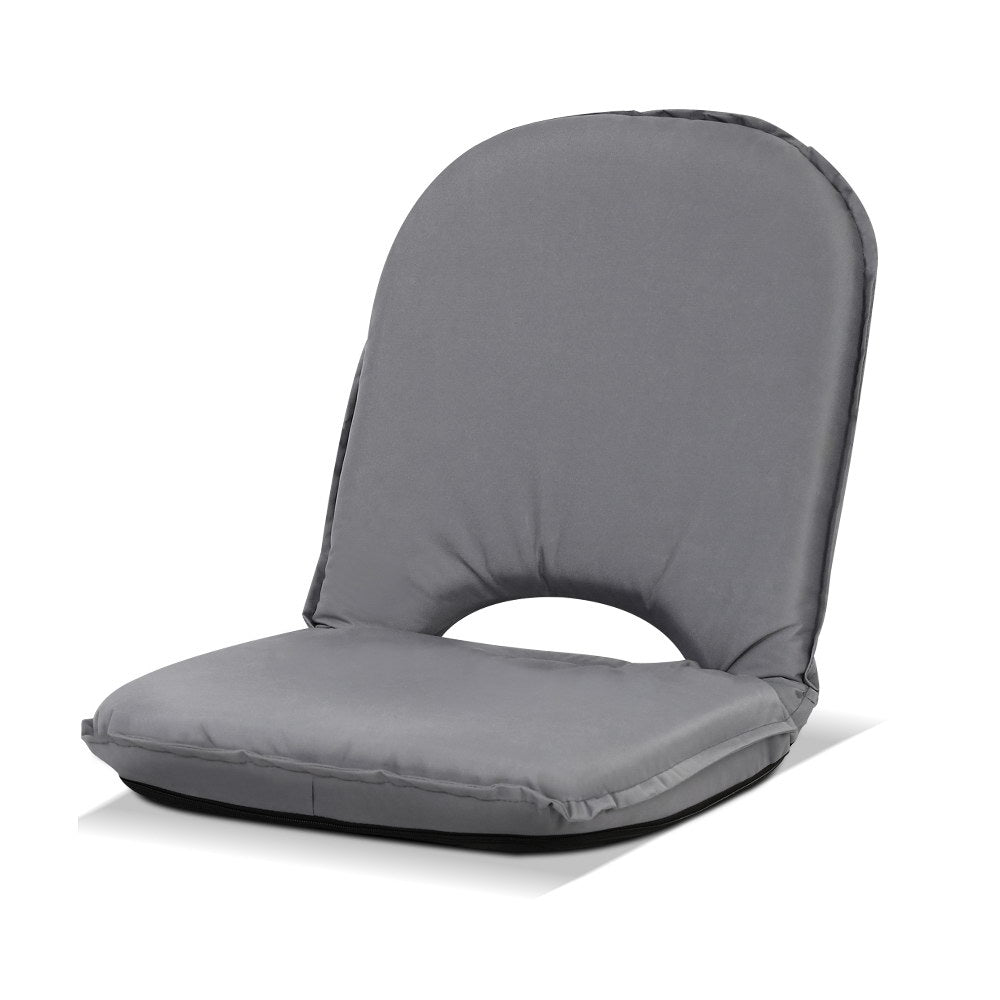Artiss Foldable Sofa Chair Camping Lounge Grey - SuperSaverAU - view 8