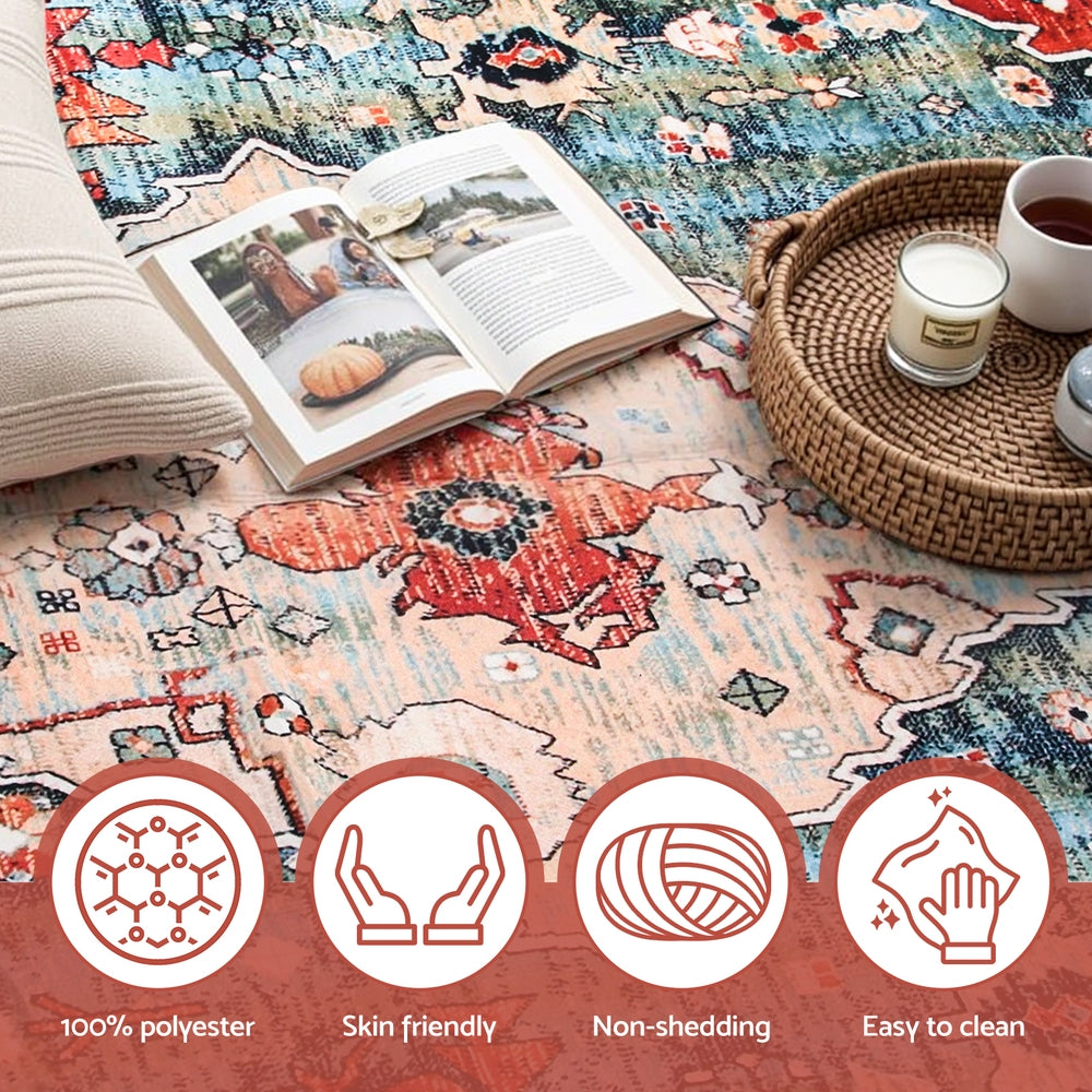 Artiss Washable Area Rug 160X230cm Geometric Design Soft Polyester Carpet - SuperSaverAU - view 2