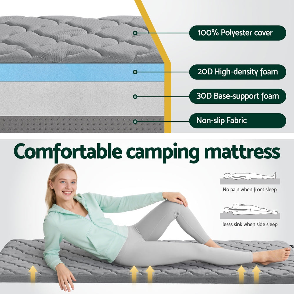 Giselle Bedding Single Foldable Camping Mattress - Grey