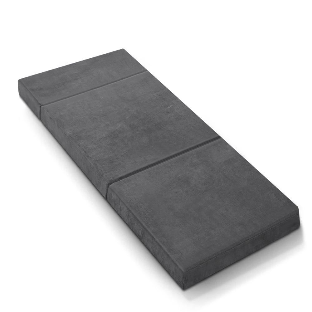 Giselle Bedding Foldable Mattress Folding Foam Bed Mat Single Grey - SuperSaverAU - view 8