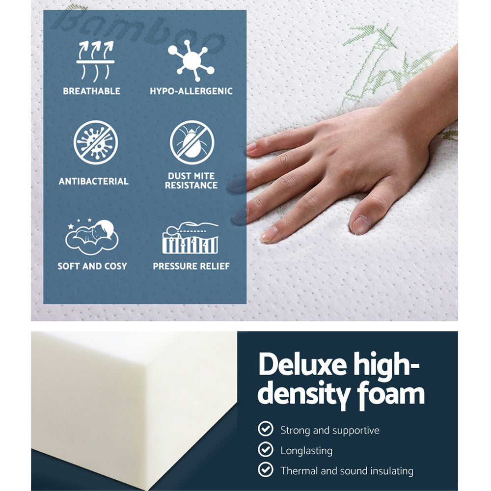 Giselle Bedding Foldable Mattress Folding Foam Sofa Bed Mat Bamboo - SuperSaverAU - view 4
