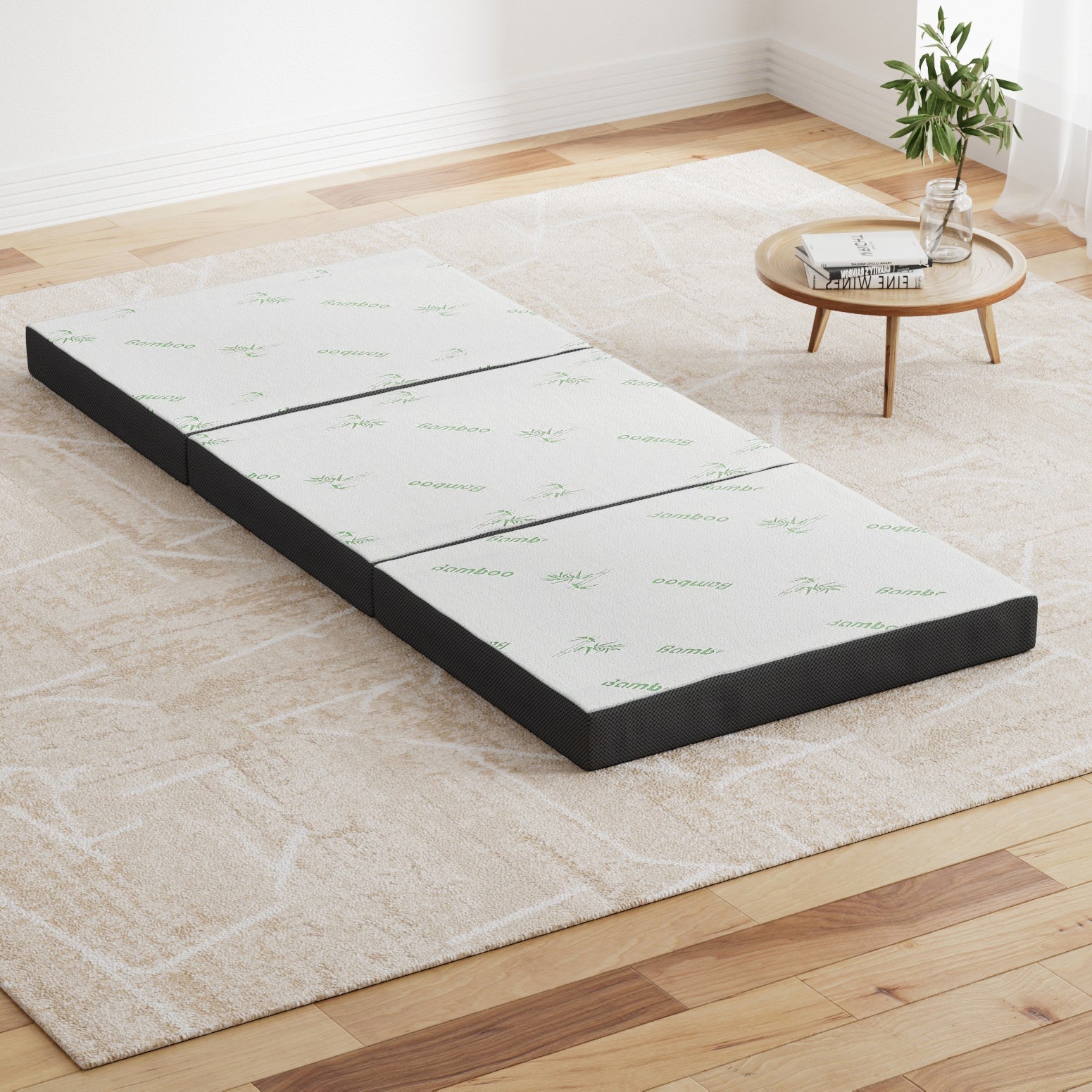 Giselle Bedding Foldable Mattress Folding Foam Single Bamboo - SuperSaverAU - view 1