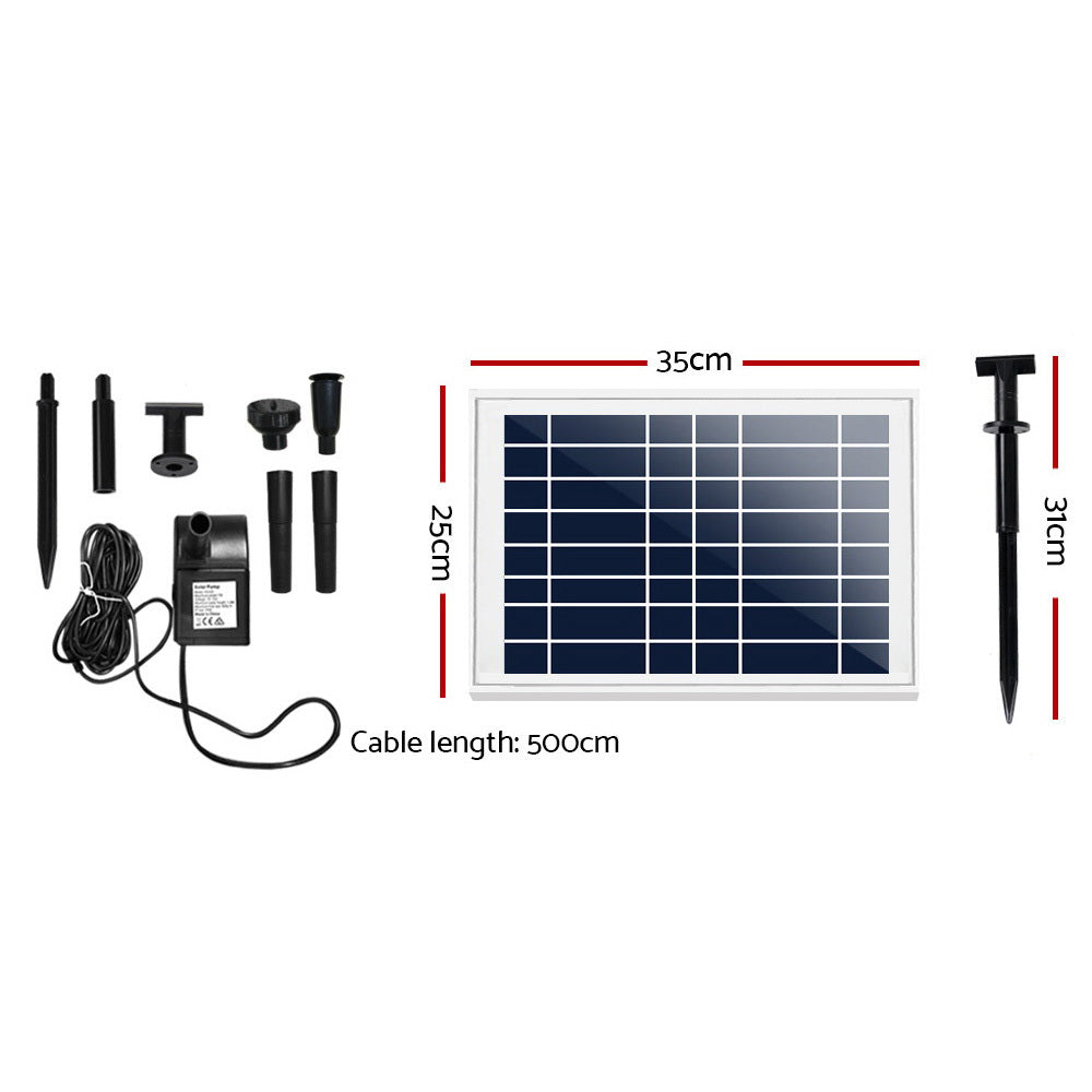 Gardeon Solar Powered Fountain Kit 6.6FT, 800L/H, Easy Setup, Indoor/Outdoor - SuperSaverAU - view 1