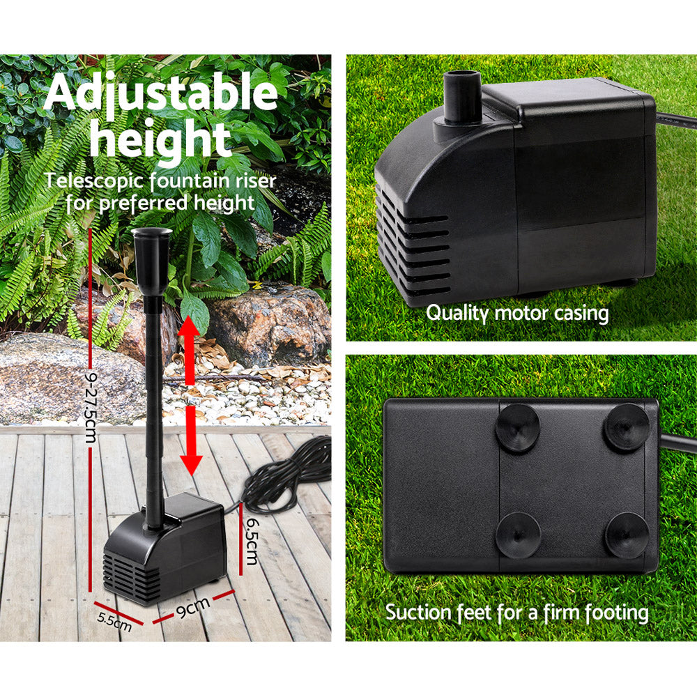 Gardeon Solar Powered Fountain Kit 2 Panels 7.2FT, Energy-Efficient, Easy Set-Up - SuperSaverAU - view 3
